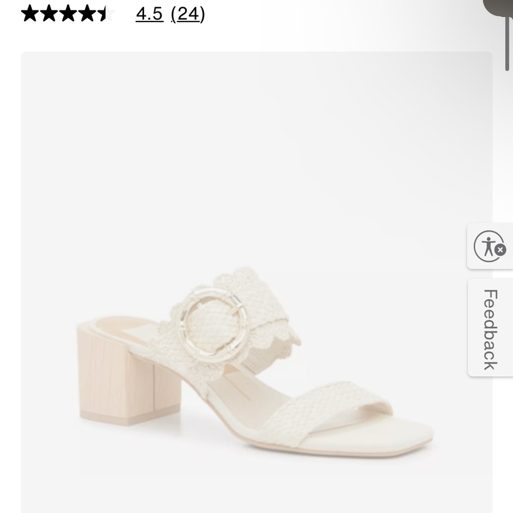 Elegant Cream Block Heel Sandals
